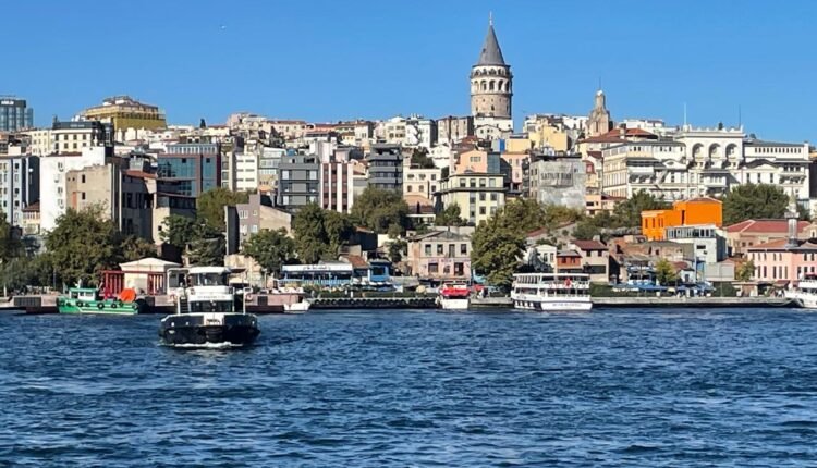 Istanbul skyline and the Bosphorus Sea in Türkiye.