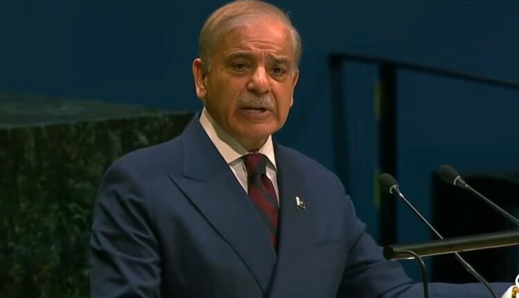 Prime Minister Shehbaz Sharif addresses the 81st United Nations General Assembly session in New York.