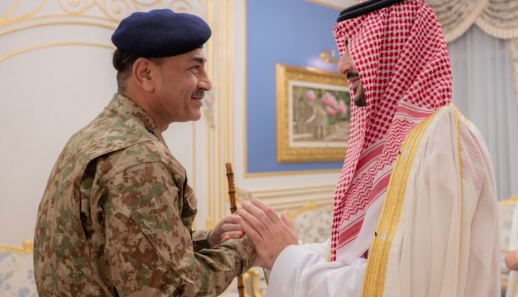 Saudi Defence Minister Prince Khalid bin Salman meets Field Marshal Asim Munir in Riyadh