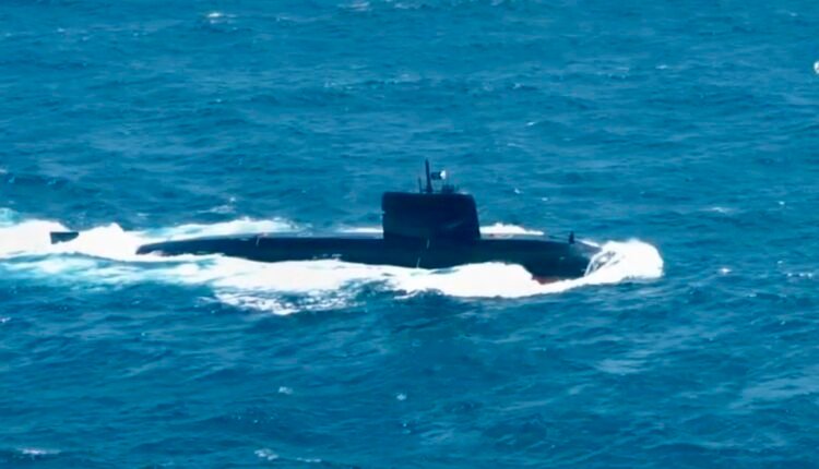 Pakistan Navy submarine PNS/M Hangor conducts its maiden live weapon firing in the North Arabian Sea.