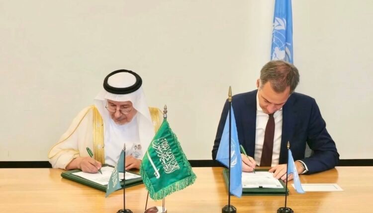 KSrelief and UNDP officials sign a cooperation agreement on the sidelines of the 81st United Nations General Assembly in New York.