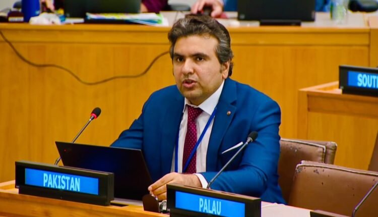 Pakistan’s First Secretary Sarfraz Ahmed delivers the country’s Right of Reply at the United Nations.