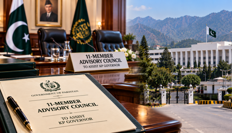 Federal ministers announce an 11-member advisory council for Khyber Pakhtunkhwa following the imposition of emergency and governor's rule.