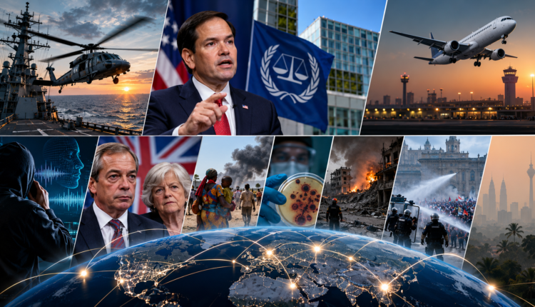 PPC Global Brief October 9 featuring US naval operations against Iran, ICC sanctions, Ukraine conflict and major international developments.
